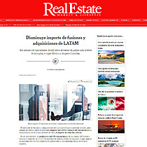 Disminuye importe de fusiones y adquisiciones de LATAM